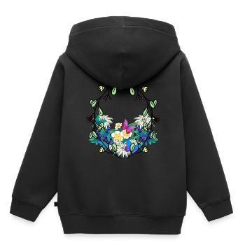 Frühlingsanfang Jahreszeit Naturliebhaber Umwelt - Kinder Premium Organic Hoodie - Schwarz - Hinten - AI Model Kid Male (0cm)