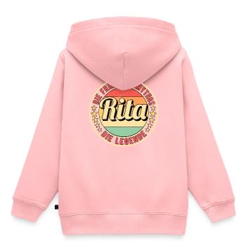 Rita Die Frau Der Mythos Die Legende - Kinder Premium Organic Hoodie - Rosa - Hinten - AI Model Kid Female (0cm)