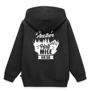 Komm Schon Es Ist Nur Eine Halbe Meile Oder So - Kinder Premium Organic Hoodie - Schwarz - Hinten - AI Model Kid Male (0cm)