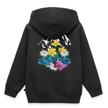 Austria Tyrol Spring Nature Nature Lovers Alm - Kids Premium Organic Hoodie - black - Back - AI Model Kid Male (0cm)