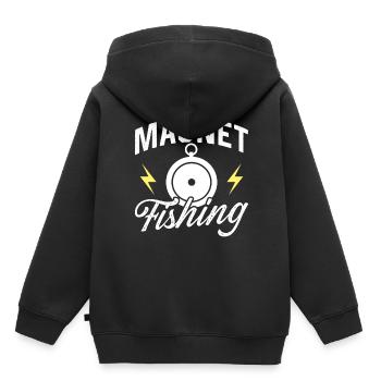 Aimant de pêche Aimant - Sweat Premium à capuche enfant bio - noir - Dos - AI Model Kid Male (0cm)