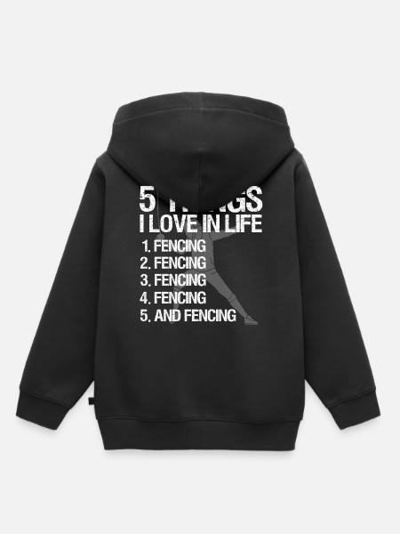 Fechten Degen Fechtduell Geschenkidee - Kinder Premium Organic Hoodie - Schwarz