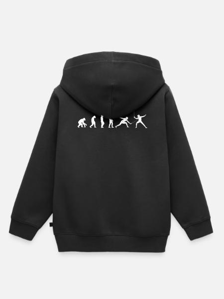 Fechten Degen Fechtduell Geschenkidee - Kinder Premium Organic Hoodie - Schwarz
