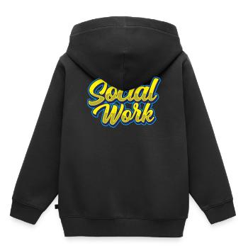 Travail social Travail social Profession de travailleur social - Sweat Premium à capuche enfant bio - noir - Dos - AI Model Kid Male (0cm)
