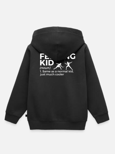 Fechten Degen Fechtduell Geschenkidee - Kinder Premium Organic Hoodie - Schwarz