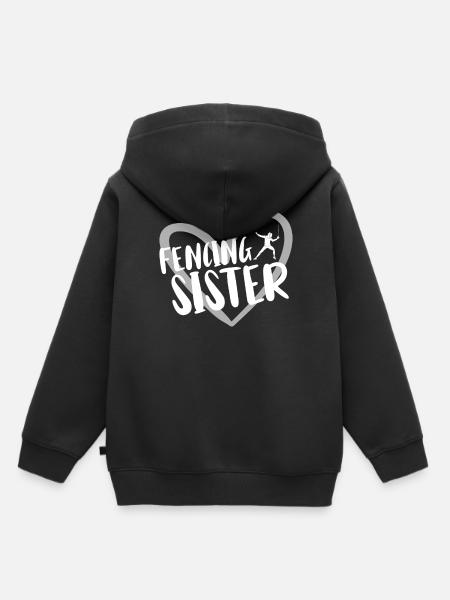 Fechten Degen Fechtduell Geschenkidee - Kinder Premium Organic Hoodie - Schwarz
