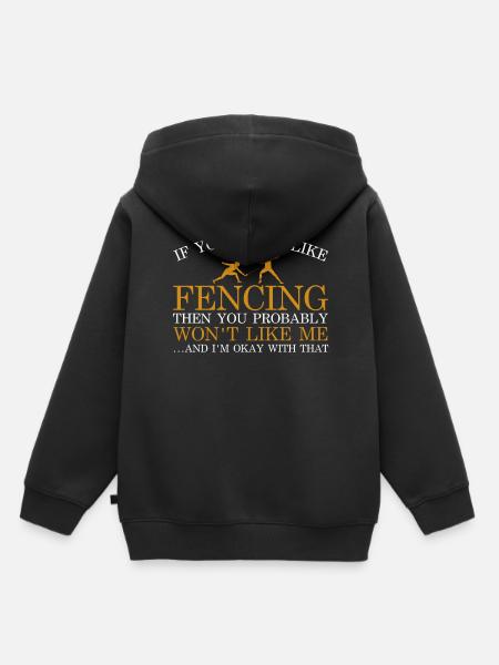 Fechten Degen Fechtduell Geschenkidee - Kinder Premium Organic Hoodie - Schwarz