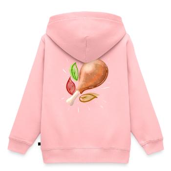Roasted Turkey Leg Drumstick Family Meal On - Kids Premium Organic Hoodie - rose - Back - AI Model Kid Female (0cm)