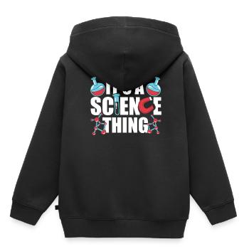 Est une chose scientifique scientifique - Sweat Premium à capuche enfant bio - noir - Dos - AI Model Kid Male (0cm)
