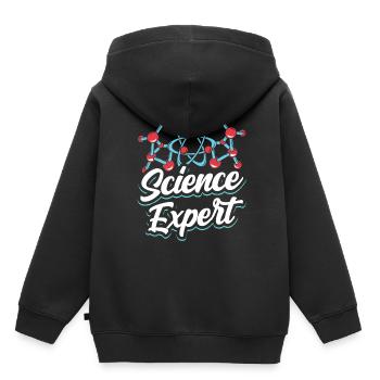 Scientific Expert Science Science - Kids Premium Organic Hoodie - black - Back - AI Model Kid Male (0cm)