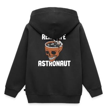 Real Life Astronaut Astronomie Weltraum Rakete - Kinder Premium Organic Hoodie - Schwarz - Hinten - AI Model Kid Male (0cm)