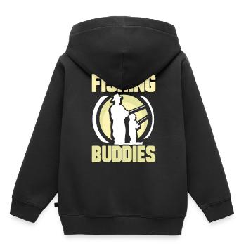 Amis pêcheurs Ami pêcheur Ami pêcheur - Sweat Premium à capuche enfant bio - noir - Dos - AI Model Kid Male (0cm)