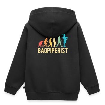 Cornemuses à bière - Sweat Premium à capuche enfant bio - noir - Dos - AI Model Kid Male (0cm)