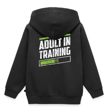 Erwachsener In Ausbildung Erwachsen Geburtstag - Kinder Premium Organic Hoodie - Schwarz - Hinten - AI Model Kid Male (0cm)