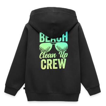 Beach Clean Up Team Beach Cleaning Beach - Kids Premium Organic Hoodie - black - Back - AI Model Kid Male (0cm)