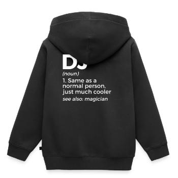 DJ Auftritt Auflegen - Kinder Premium Organic Hoodie - Schwarz - Hinten - AI Model Kid Male (0cm)