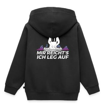 DJ Auftritt Auflegen - Kinder Premium Organic Hoodie - Schwarz - Hinten - AI Model Kid Male (0cm)