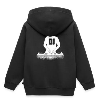 DJ Auftritt Auflegen - Kinder Premium Organic Hoodie - Schwarz - Hinten - AI Model Kid Male (0cm)