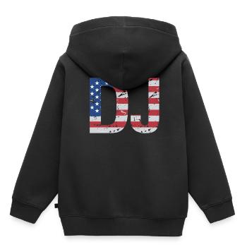 DJ Auftritt Auflegen - Kinder Premium Organic Hoodie - Schwarz - Hinten - AI Model Kid Male (0cm)