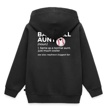 Baseball Für Baseballspieler - Kinder Premium Organic Hoodie - Schwarz - Hinten - AI Model Kid Male (0cm)