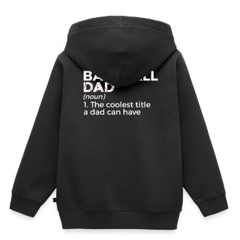 Baseball Für Baseballspieler - Kinder Premium Organic Hoodie - Schwarz - Hinten - AI Model Kid Male (0cm)