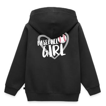 Baseball Für Baseballspieler - Kinder Premium Organic Hoodie - Schwarz - Hinten - AI Model Kid Male (0cm)