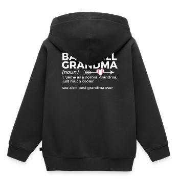 Baseball Für Baseballspieler - Kinder Premium Organic Hoodie - Schwarz - Hinten - AI Model Kid Male (0cm)