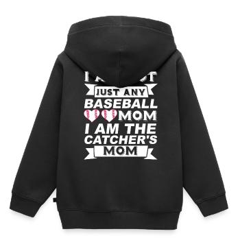 Baseball Für Baseballspieler - Kinder Premium Organic Hoodie - Schwarz - Hinten - AI Model Kid Male (0cm)