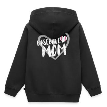 Baseball Für Baseballspieler - Kinder Premium Organic Hoodie - Schwarz - Hinten - AI Model Kid Male (0cm)