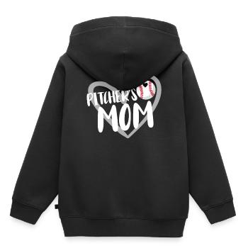 Baseball Für Baseballspieler - Kinder Premium Organic Hoodie - Schwarz - Hinten - AI Model Kid Male (0cm)