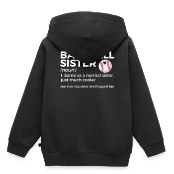 Baseball Für Baseballspieler - Kinder Premium Organic Hoodie - Schwarz - Hinten - AI Model Kid Male (0cm)
