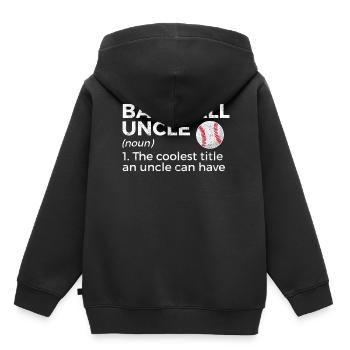 Baseball Für Baseballspieler - Kinder Premium Organic Hoodie - Schwarz - Hinten - AI Model Kid Male (0cm)