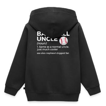 Baseball Für Baseballspieler - Kinder Premium Organic Hoodie - Schwarz - Hinten - AI Model Kid Male (0cm)