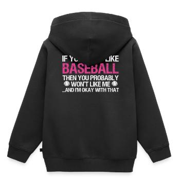 Baseball Für Baseballspieler - Kinder Premium Organic Hoodie - Schwarz - Hinten - AI Model Kid Male (0cm)
