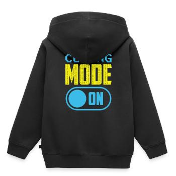 Programmiermodus Ein Coding Coder Programmierer - Kinder Premium Organic Hoodie - Schwarz - Hinten - AI Model Kid Male (0cm)