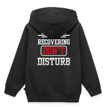 Ich Erhole Mich Bitte Nicht Stören Erholung - Kinder Premium Organic Hoodie - Schwarz - Hinten - AI Model Kid Male (0cm)