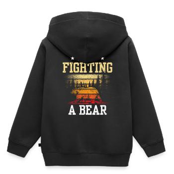Ich Habe Mit Einem Bären Gekämpft Erholung Patient - Kinder Premium Organic Hoodie - Schwarz - Hinten - AI Model Kid Male (0cm)