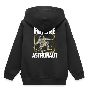 Futur astronaute Astronomy Rocket Astronomy Space - Sweat Premium à capuche enfant bio - noir - Dos - AI Model Kid Male (0cm)