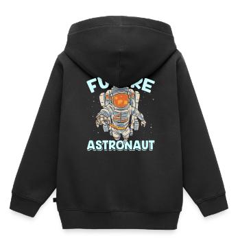 Futur astronaute Rocket Space Astronomy - Sweat Premium à capuche enfant bio - noir - Dos - AI Model Kid Male (0cm)