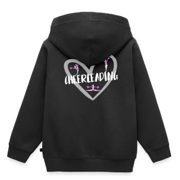 Cheerleader Cheerleading - Kinder Premium Organic Hoodie - Schwarz - Hinten - AI Model Kid Male (0cm)