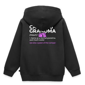 Camping Camping Camping-car - Sweat Premium à capuche enfant bio - noir - Dos - AI Model Kid Male (0cm)