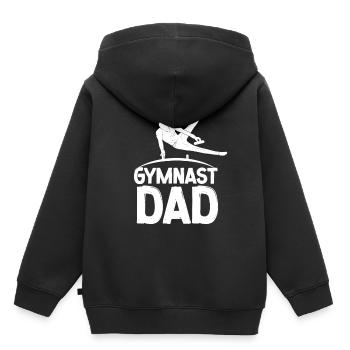 Gymnast Father Gymnast Gymnastics Lovers Gymnastics Gymnastics - Kids Premium Organic Hoodie - black - Back - AI Model Kid Male (0cm)