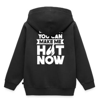 Ok puberté tu peux me rendre chaud maintenant - Sweat Premium à capuche enfant bio - noir - Dos - AI Model Kid Male (0cm)