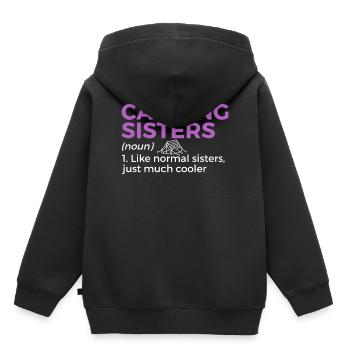 Camping Camping Camping-car - Sweat Premium à capuche enfant bio - noir - Dos - AI Model Kid Male (0cm)