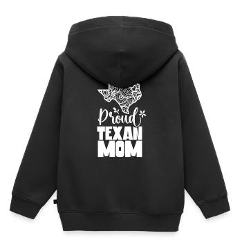 Fière mère texane texan texan texan - Sweat Premium à capuche enfant bio - noir - Dos - AI Model Kid Male (0cm)