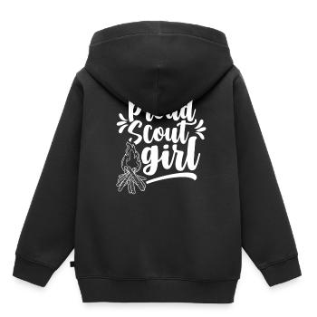 Fier camp du clan scout scout - Sweat Premium à capuche enfant bio - noir - Dos - AI Model Kid Male (0cm)