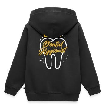 Meilleur hygiéniste dentaire dentiste en hygiène dentaire - Sweat Premium à capuche enfant bio - noir - Dos - AI Model Kid Male (0cm)