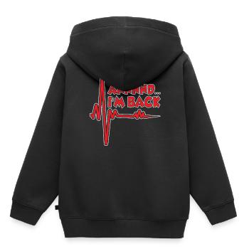 and I'm back survived heart attack heart attack - Kids Premium Organic Hoodie - black - Back - AI Model Kid Male (0cm)