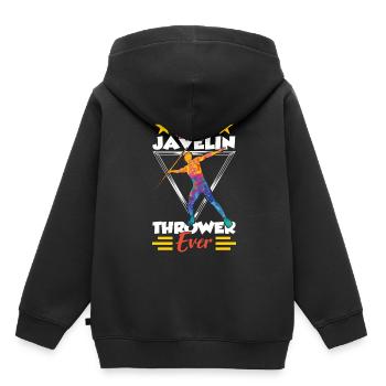 Meilleur lanceur de javelot de tous les temps Lancer de javelot - Sweat Premium à capuche enfant bio - noir - Dos - AI Model Kid Male (0cm)