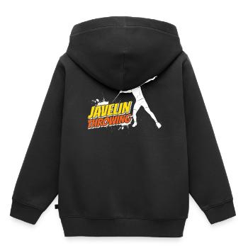 Speerwerfen Speerwerfer Speerwurf Speer - Kinder Premium Organic Hoodie - Schwarz - Hinten - AI Model Kid Male (0cm)